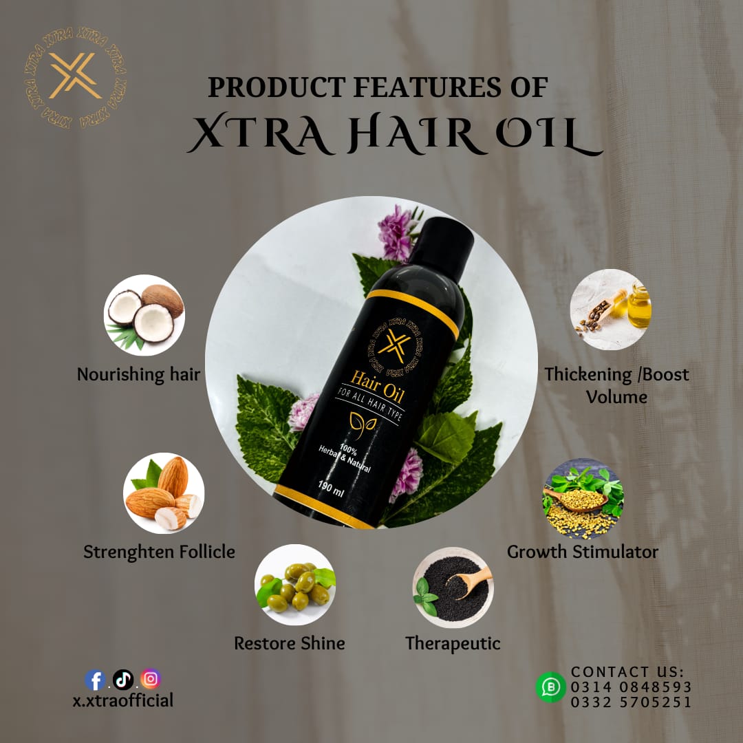 Xtra Hair Oil Nourishment & Scalp Care (120ml)(190) - For All Hair Types - Image 5